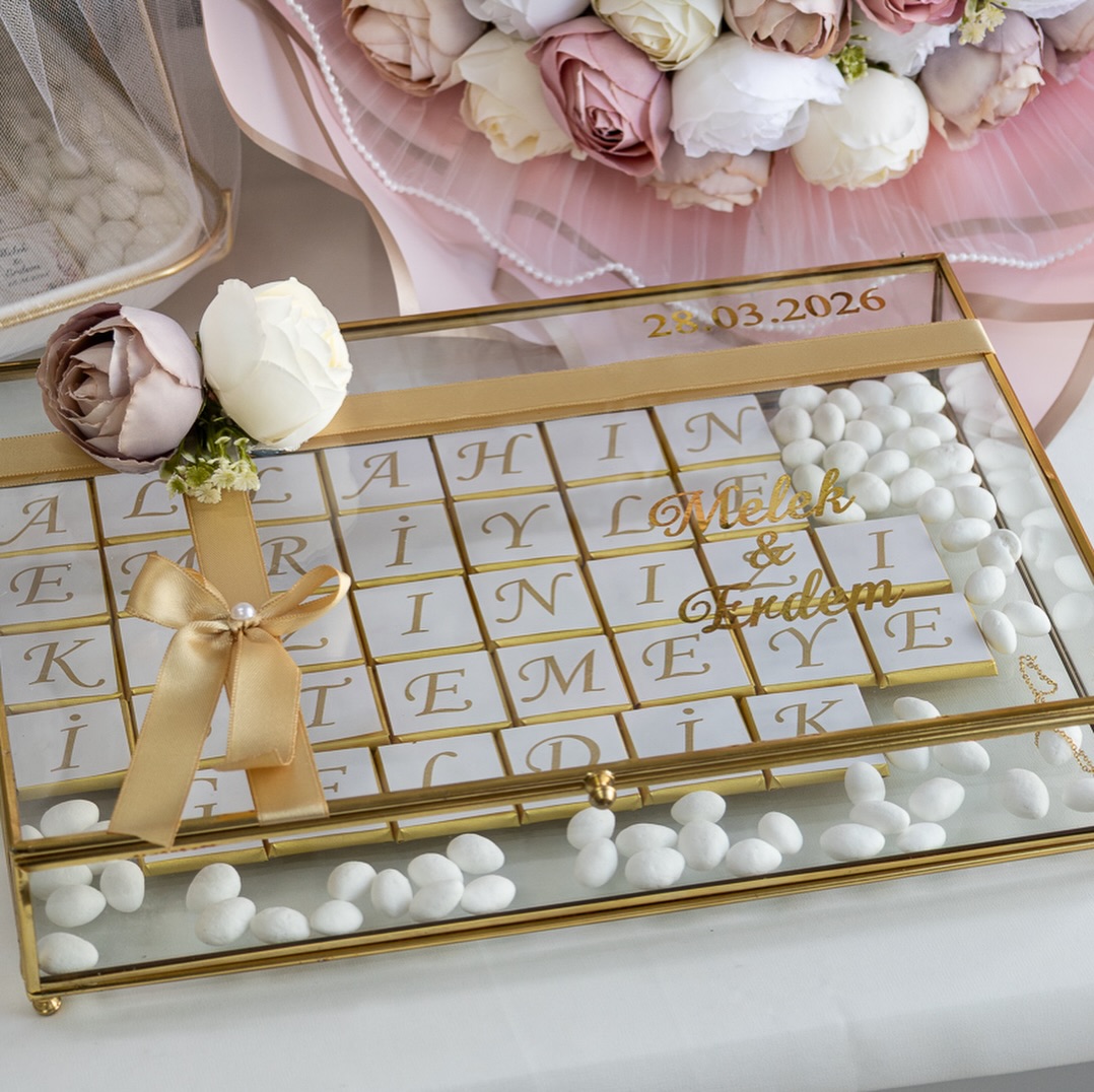 Soft Rose 41 Li Söz Nişan Çiçek Çikolata İsteme Tepsi Seti - Görsel 3